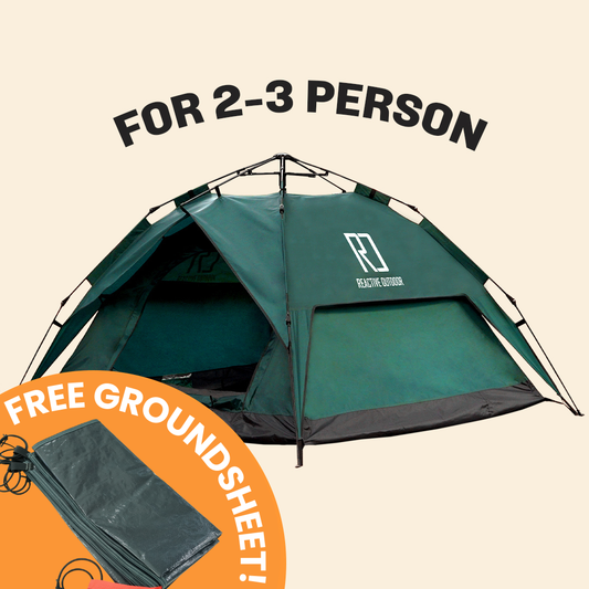 Large-Sized 3 Secs Tent + FREE Groundsheet (For 2-3 Person, UK)