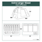 Extra Large-Sized 2 Step Cabin Tent + FREE Camping Tarp (Up To 10 Person)
