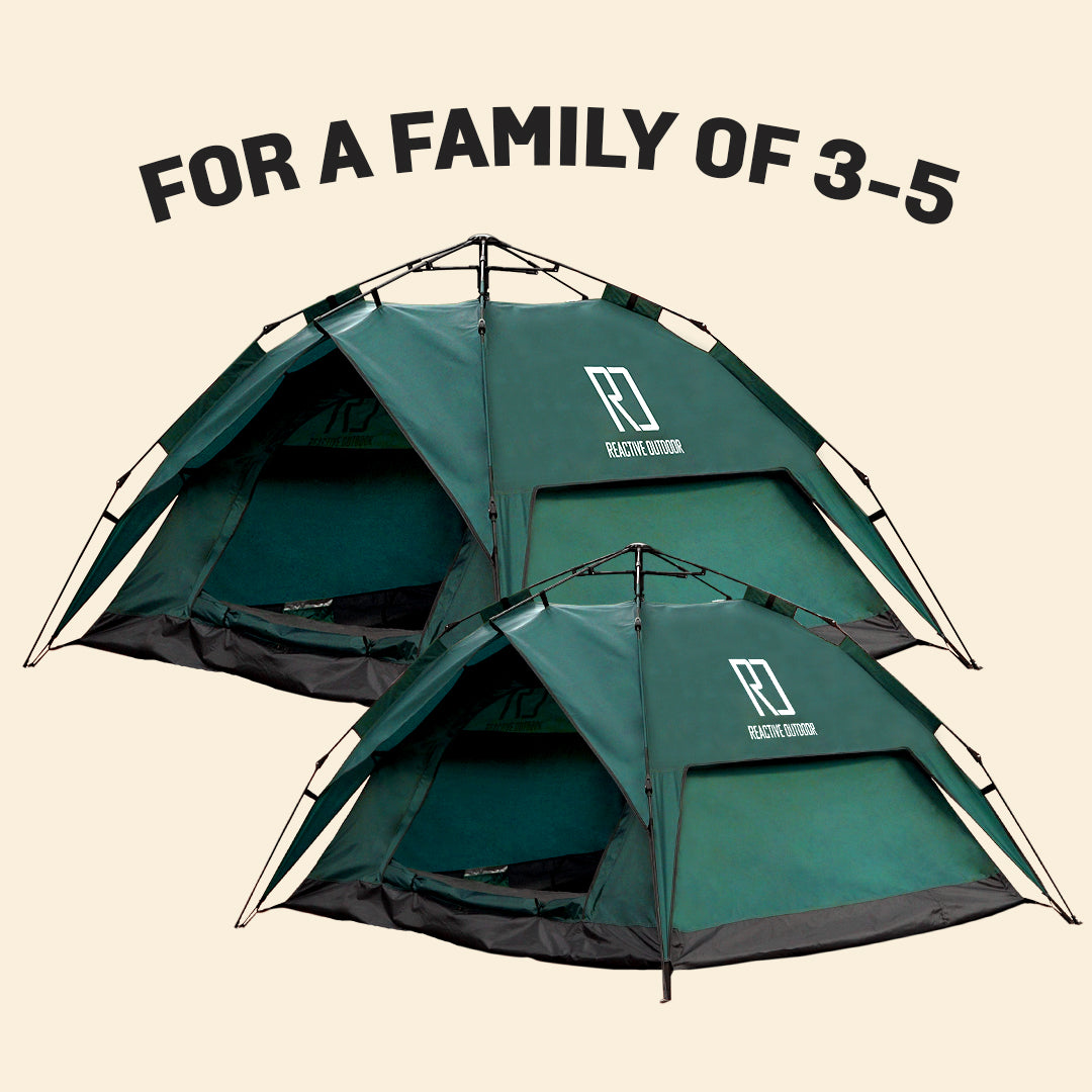 1 Large-Sized + 1 Small-Sized 3 Secs Tent (Family Bundle, US)