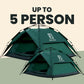 1 Small-Sized + 1 Large-Sized 3 Secs Tent + 2 FREE Camping Tarps (Up to 5 Person, CA)